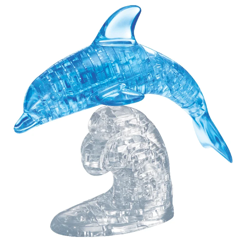 3D Crystal Puzzle - Dolphin (Blue): 95 Pcs