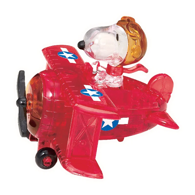 3D Crystal Puzzle - Peanuts Snoopy Flying Ace: 39 Pcs
