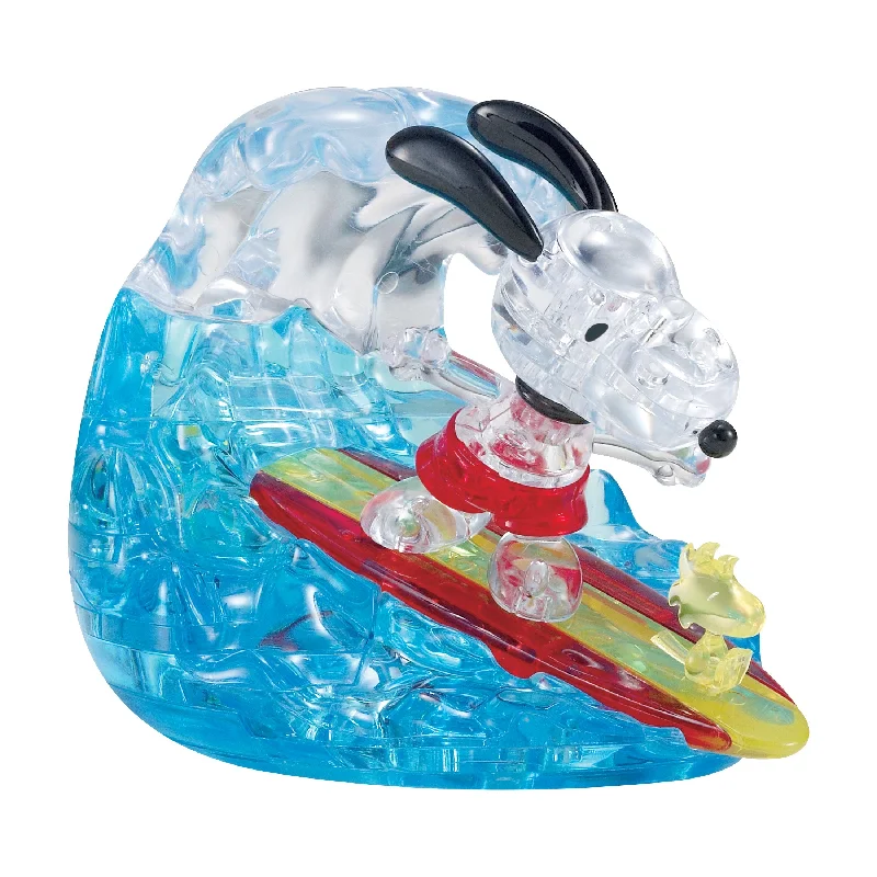 3D Crystal Puzzle - Peanuts Snoopy Surf: 41 Pcs