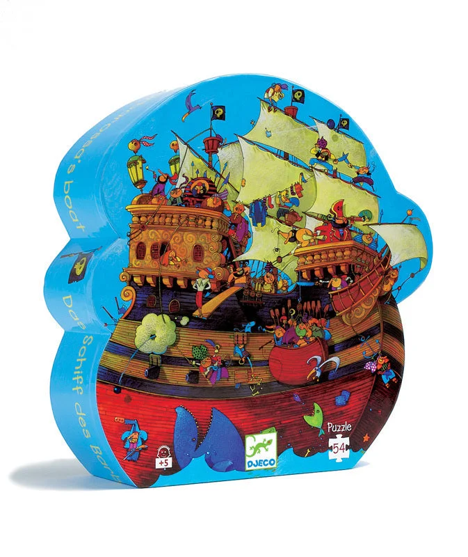 Puzzle - Swapable Wooden Puzzles with a Circus Theme for Community ExchangesBarbarossa Pirate Ship 54 Piece Puzzle by Djeco Puzzle - Swapable Wooden Puzzles with a Circus Theme for Community ExchangesBarbarossa Pirate Ship 54 Piece Puzzle by Djeco