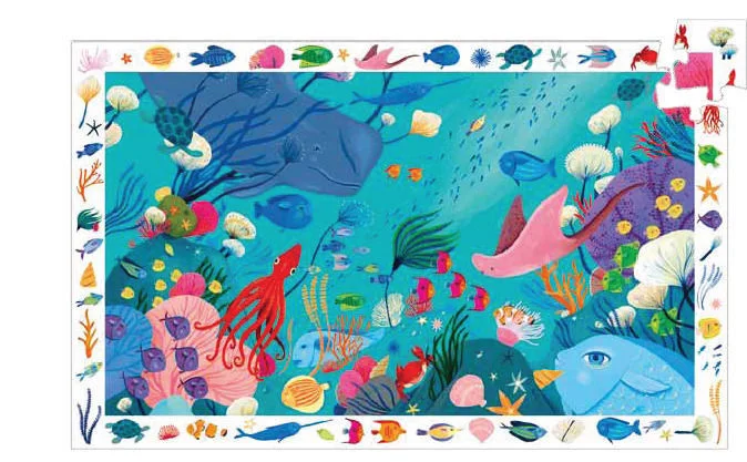 Puzzle - Mat Included Wooden Puzzles with a Botanical Garden Theme for Comfortable AssemblyDjeco Aquatic 54 Observation Pieces Puzzle Puzzle - Mat Included Wooden Puzzles with a Botanical Garden Theme for Comfortable AssemblyDjeco Aquatic 54 Observation Pieces Puzzle