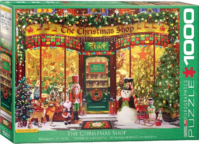 Glow - in - the - Dark Wooden Puzzles of Starry Sky for Nighttime AmusementEuroGraphics <br> The Christmas Shop <br> 1000 Piece Puzzle Glow - in - the - Dark Wooden Puzzles of Starry Sky for Nighttime AmusementEuroGraphics <br> The Christmas Shop <br> 1000 Piece Puzzle