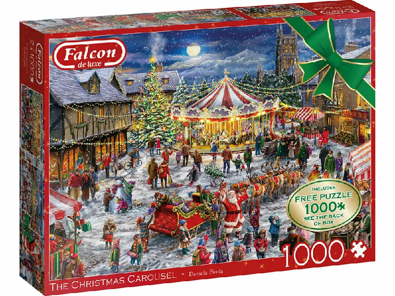Glow - in - the - Dark Wooden Puzzles of Starry Sky for Nighttime AmusementFalcon de Luxe <br>The Christmas Carousel <br> 1000 Piece Puzzle Glow - in - the - Dark Wooden Puzzles of Starry Sky for Nighttime AmusementFalcon de Luxe <br>The Christmas Carousel <br> 1000 Piece Puzzle