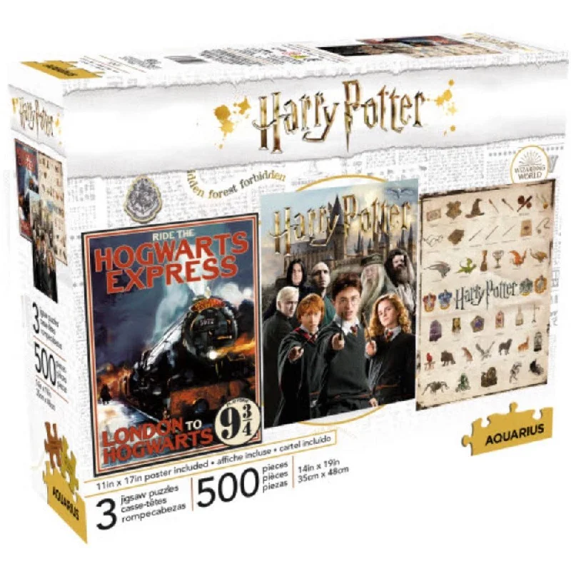 Harry Potter 500 Pc x 3 Puzzle Set
