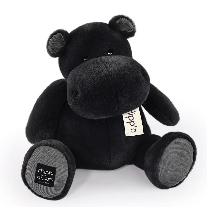 Plush Superhero Dolls with Embroidered Badges for Young FansHistoire d'Ours Hippo Dark Grey 40cm Plush Superhero Dolls with Embroidered Badges for Young FansHistoire d'Ours Hippo Dark Grey 40cm