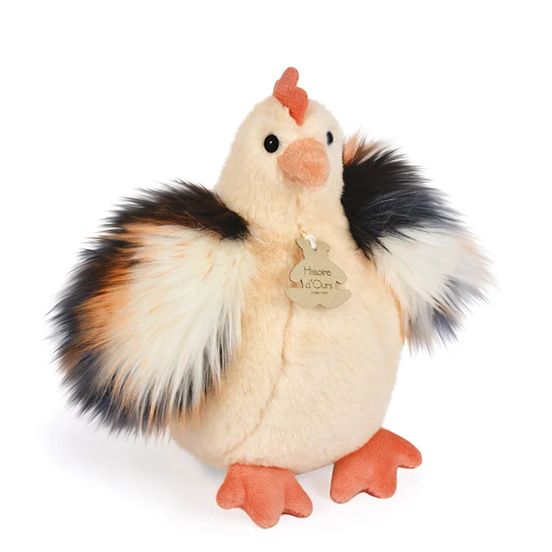 Plush Safari Animal Toys with a Lion, Giraffe, and Zebra for Preschool LearningHistoire d'Ours Poulette Beige 20cm