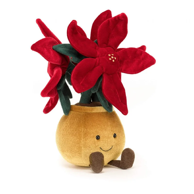 Plush Santa Claus Toys with a Sack of Gifts for Christmas DecorJellycat Amuseable Poinsettia Plush Santa Claus Toys with a Sack of Gifts for Christmas DecorJellycat Amuseable Poinsettia