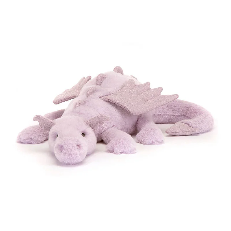 Plush Superhero Dolls with Embroidered Badges for Young FansJellycat Lavender Dragon Plush Superhero Dolls with Embroidered Badges for Young FansJellycat Lavender Dragon