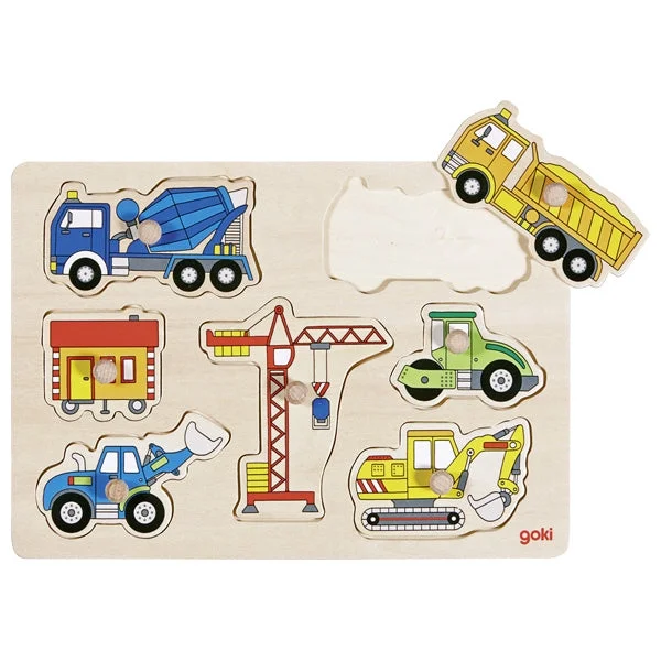Laser - Cut Wooden Puzzles with Abstract Art Patterns for Art - Loving TeensLift out puzzle - building site vehicles Laser - Cut Wooden Puzzles with Abstract Art Patterns for Art - Loving TeensLift out puzzle - building site vehicles
