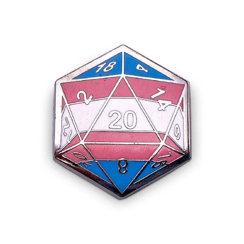 Puzzle - Swapable Wooden Puzzles with a Circus Theme for Community ExchangesNorse Foundry - D20 Transgender Pride Flag Pin Puzzle - Swapable Wooden Puzzles with a Circus Theme for Community ExchangesNorse Foundry - D20 Transgender Pride Flag Pin