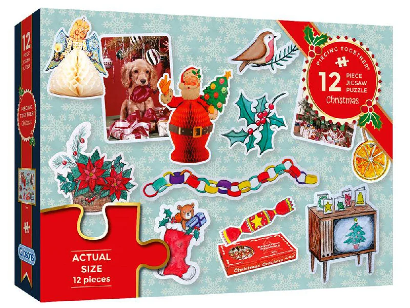 Puzzle - and - Storage Wooden Puzzles with a Farmyard Theme for Kids' RoomsPiecing Together Collection <br>12 Piece Puzzle <br>Christmas Puzzle - and - Storage Wooden Puzzles with a Farmyard Theme for Kids' RoomsPiecing Together Collection <br>12 Piece Puzzle <br>Christmas