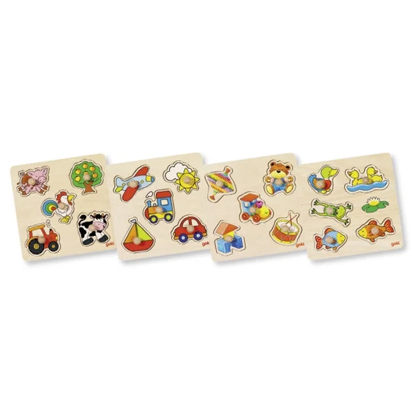 Scented Wooden Puzzles with a Fresh Pine Aroma for a Sensory ExperienceLift-out puzzles bundle - Goki Essentials I Scented Wooden Puzzles with a Fresh Pine Aroma for a Sensory ExperienceLift-out puzzles bundle - Goki Essentials I