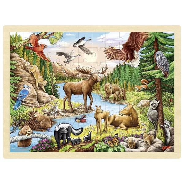 Waterproof Wooden Puzzles with Underwater Scene Designs for Poolside or Beach PlayPuzzle - North American Wilderness Waterproof Wooden Puzzles with Underwater Scene Designs for Poolside or Beach PlayPuzzle - North American Wilderness