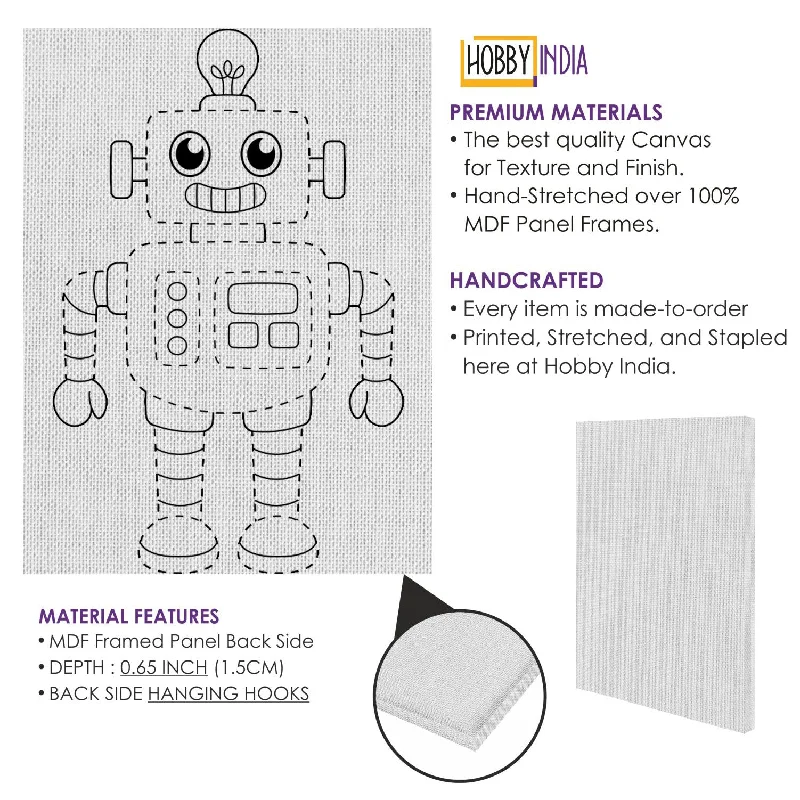Small - Sized Wooden Robots with Animal - Shaped Bodies for Children's PlayroomsRobot DIY Canvas Base for Painting Small - Sized Wooden Robots with Animal - Shaped Bodies for Children's PlayroomsRobot DIY Canvas Base for Painting