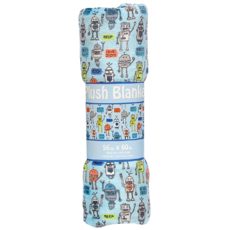 Educational - Game - Integrated Wooden Robots with a Jungle Safari Theme for Classroom UseRobots Rule Plush Blanket Educational - Game - Integrated Wooden Robots with a Jungle Safari Theme for Classroom UseRobots Rule Plush Blanket