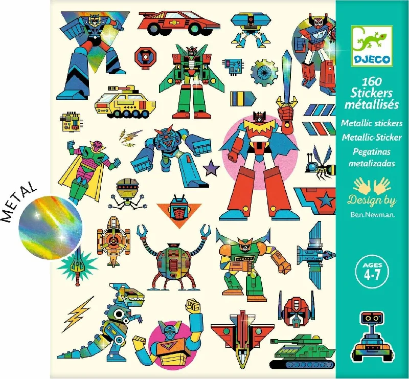 Small - Sized Wooden Robots with Animal - Shaped Bodies for Children's PlayroomsRobots Stickers Small - Sized Wooden Robots with Animal - Shaped Bodies for Children's PlayroomsRobots Stickers
