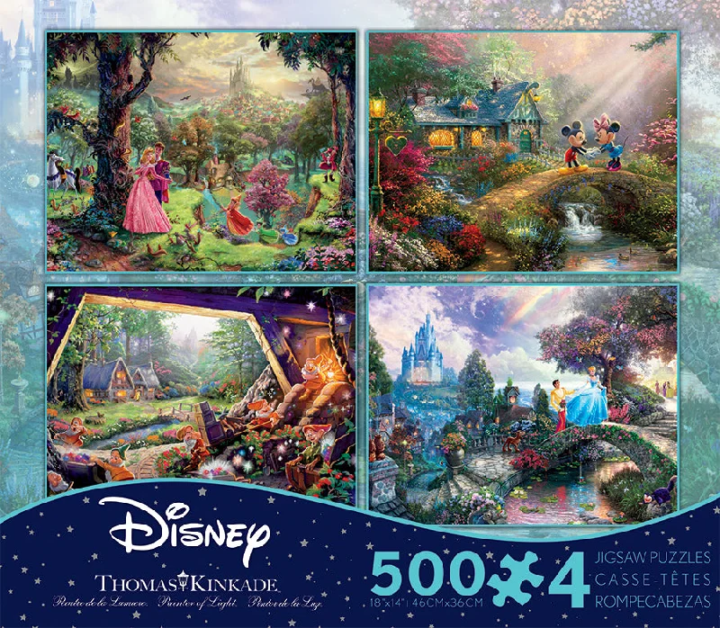 Scented Wooden Puzzles with a Fresh Pine Aroma for a Sensory ExperienceThomas Kinkade Disney Dreams <br> 4 x 500 Piece Puzzle (S4) Scented Wooden Puzzles with a Fresh Pine Aroma for a Sensory ExperienceThomas Kinkade Disney Dreams <br> 4 x 500 Piece Puzzle (S4)