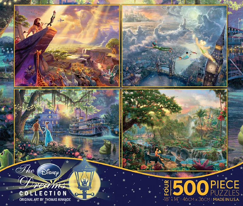 Puzzle - Challenge - Card - Attached Wooden Puzzles with a Sports Theme for Competitive PlayersThomas Kinkade Disney Dreams <br> 4 x 500 Piece Puzzle (S1) Puzzle - Challenge - Card - Attached Wooden Puzzles with a Sports Theme for Competitive PlayersThomas Kinkade Disney Dreams <br> 4 x 500 Piece Puzzle (S1)