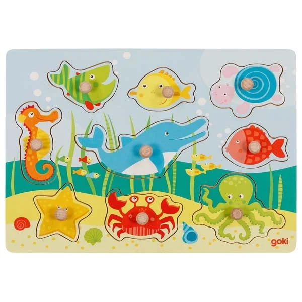 Stackable Wooden Puzzles of Alphabet Letters for Early Literacy DevelopmentLift-out puzzle - Underwater world II Stackable Wooden Puzzles of Alphabet Letters for Early Literacy DevelopmentLift-out puzzle - Underwater world II
