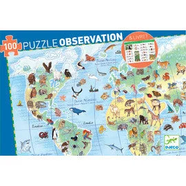 Puzzle - Challenge - Card - Attached Wooden Puzzles with a Sports Theme for Competitive PlayersWorld Animals Puzzle (100 Pieces) by Djeco Puzzle - Challenge - Card - Attached Wooden Puzzles with a Sports Theme for Competitive PlayersWorld Animals Puzzle (100 Pieces) by Djeco