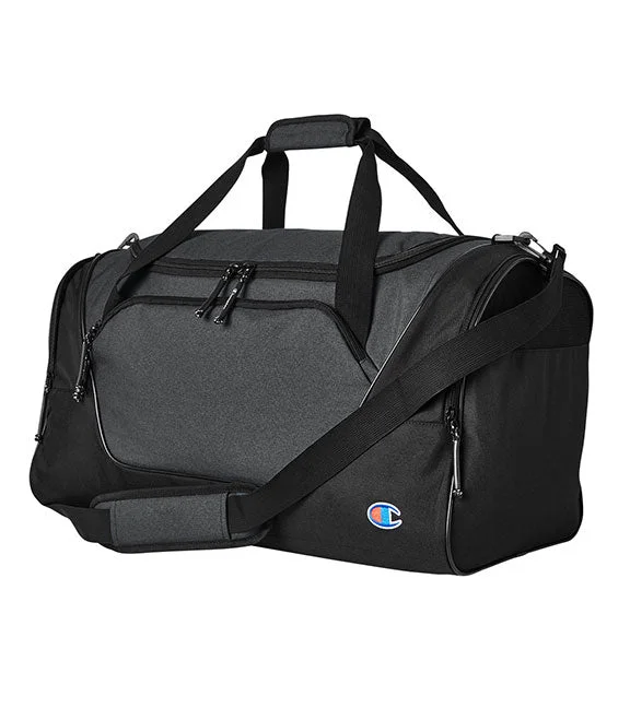 Reinforced Canvas - Lined Nylon Duffel Bag in Charcoal for Added Durability on Rough JourneysCA1003 - Champion Adult Core Duffel Bag