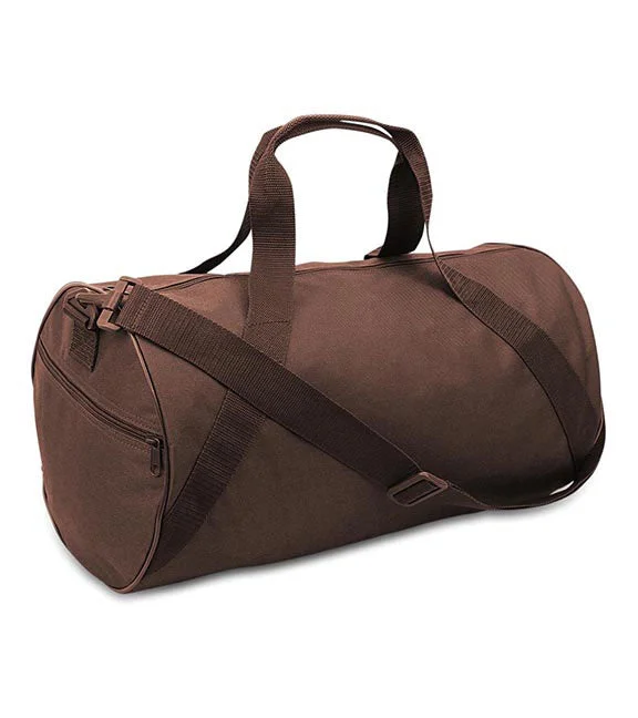 Lightweight Polyester Duffel Bag with Smooth - Rolling Wheels for Airport Hops8805 - Liberty Bags Barrel Duffel Bag | Brown