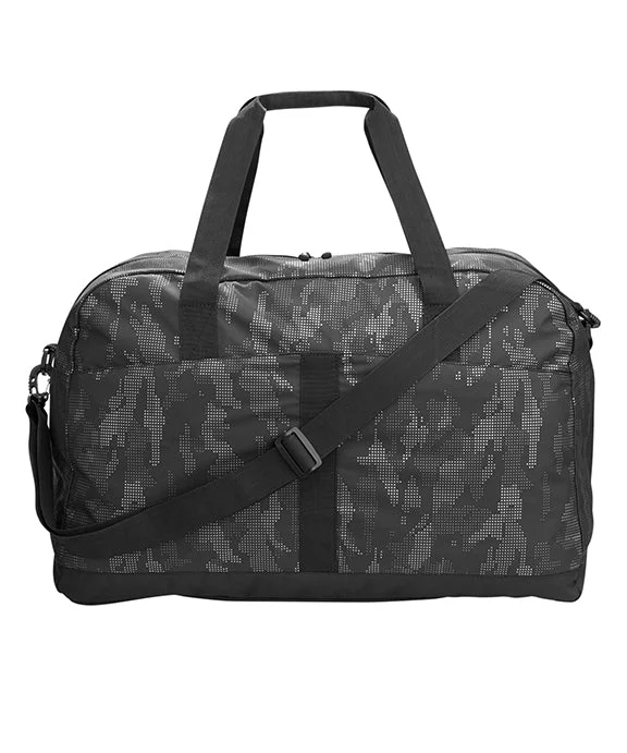 Duffel Bag Equipped with TSA - Approved Locks in Silver for International TravelersNE902 - North End Rotate Reflective Duffel Bag | Black/Carbon