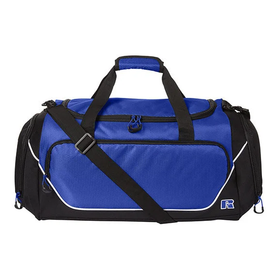 Duffel Bag with a Dedicated Shoe Compartment in Khaki for Gym RegularsUB85UED - Russell Athletic Medium Breakaway Performance Duffel Bag | Blue