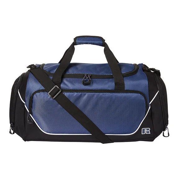 Duffel Bag with a Padded and Adjustable Shoulder Strap in Gray for Comfortable CarryingUB85UED - Russell Athletic Medium Breakaway Performance Duffel Bag | Navy