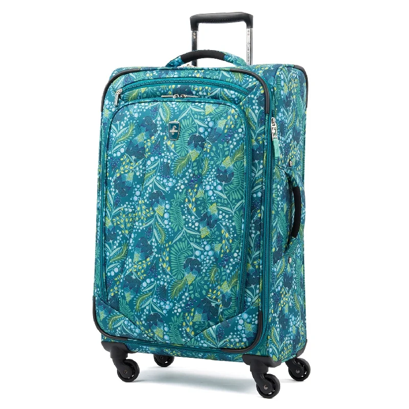 Soft-sided travel carry-on bag with a built-in charger for long journeysAtlantic® Ultra® Lite 4 25" Expandable Pattern Spinner