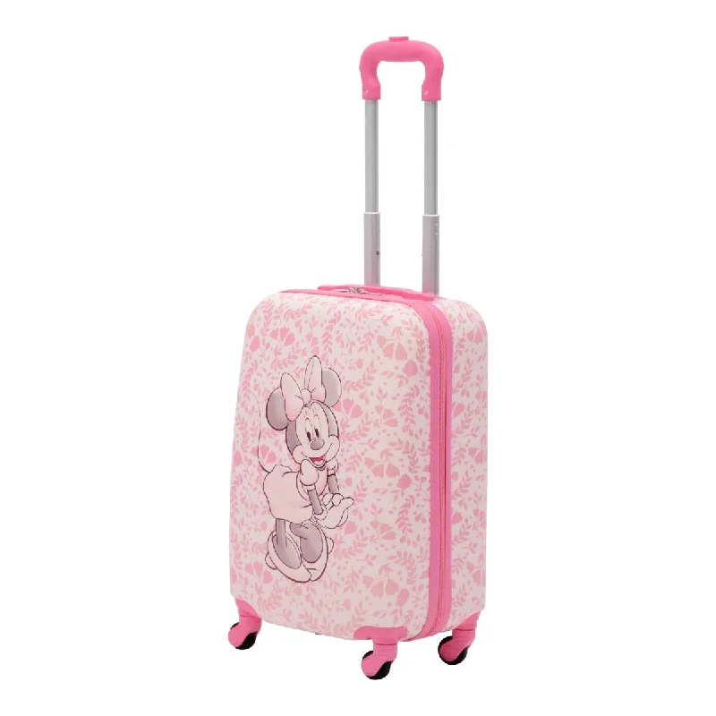 Detachable Travel Bag Shoulder Straps in Beige with Cushioned PadsDisney Ful Minnie Mouse Floral Pink Kids 20.5" Luggage