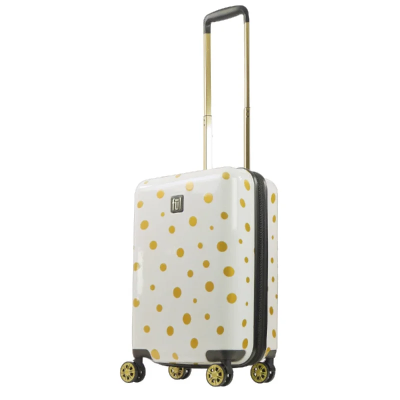 Women's TSA - Approved Luggage Locks in Rose Gold for Secure TravelFul Impulse Mixed Dots Hardside Spinner 22" Luggage, White