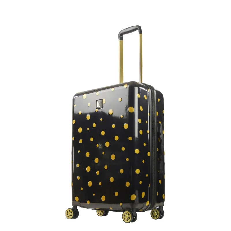 Foldable Travel Laundry Bags in Floral Print for Keeping Clothes OrganizedFul Impulse Mixed Dots Hardside Spinner 26" Luggage, Black