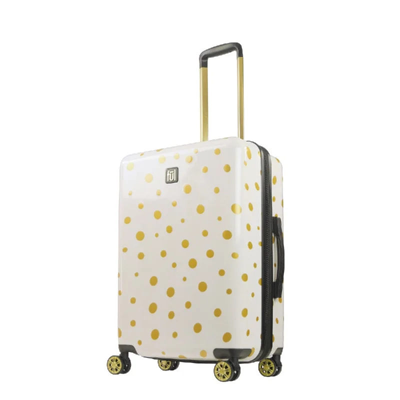 Compression Packing Cubes in Black and White for Saving Luggage SpaceFul Impulse Mixed Dots Hardside Spinner 26" Luggage, White