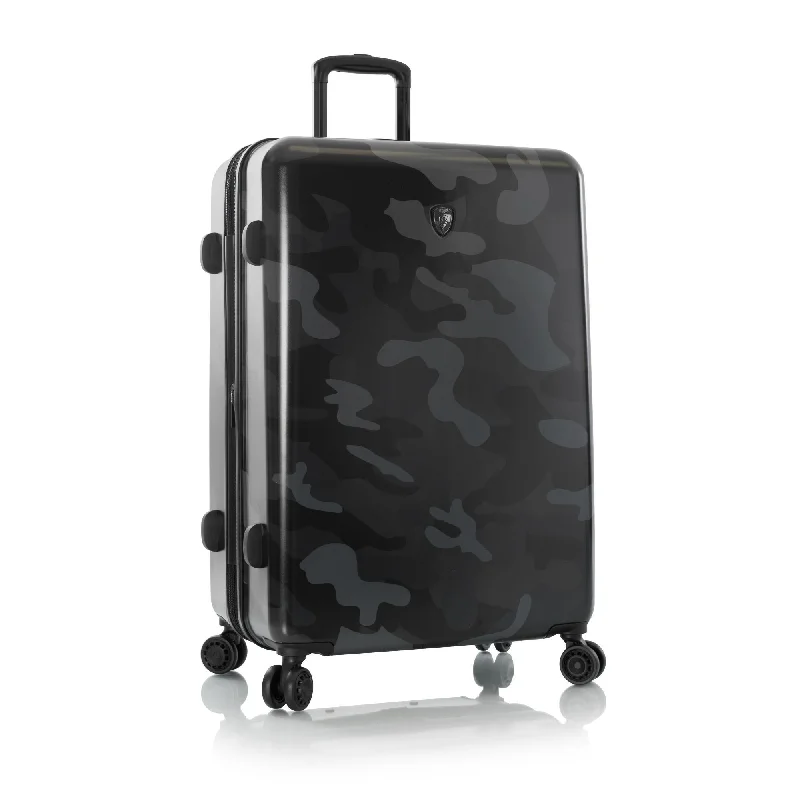 Detachable Travel Bag Shoulder Straps in Beige with Cushioned PadsHeys Black Camo 30" Spinner