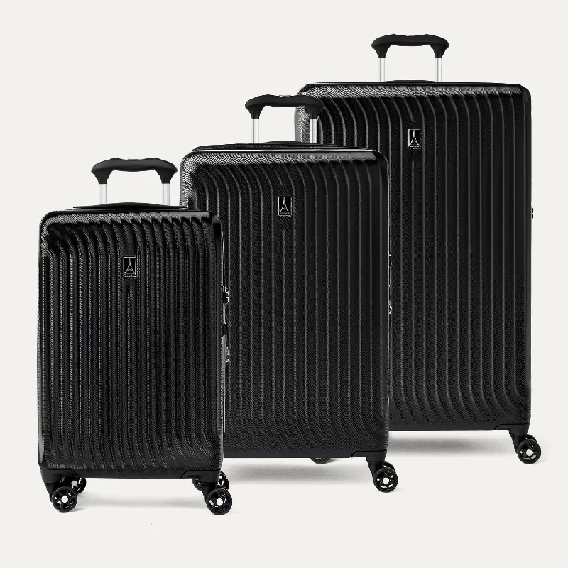 Lightweight spinner travel suitcase with 360-degree wheels for easy maneuveringMaxlite® Air Carry-On / Medium / Large Hardside Set