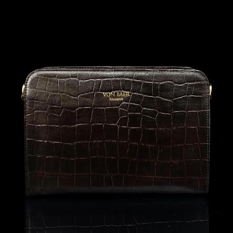 Dark Brown (croc print)