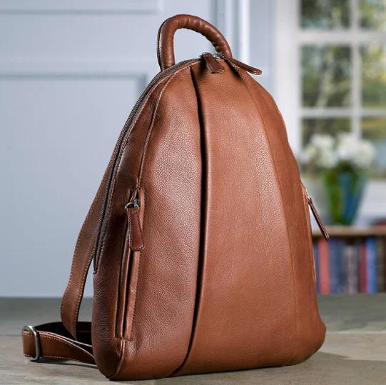 Leather - Trimmed Travel Laptop Sleeves in Burgundy for ProtectionOsgoode Marley Leather Teardrop Multi Zip Backpack