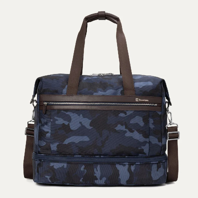 Multi-functional travel backpack with a hidden pocket for valuablesPlatinum® Elite Drop-Bottom Weekender - Camouflage