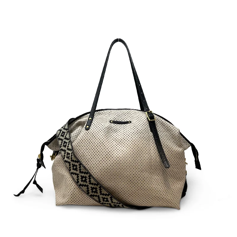 Sturdy travel duffel bag with a detachable toiletry kit for convenienceSquare Perforated Leather Crossbody