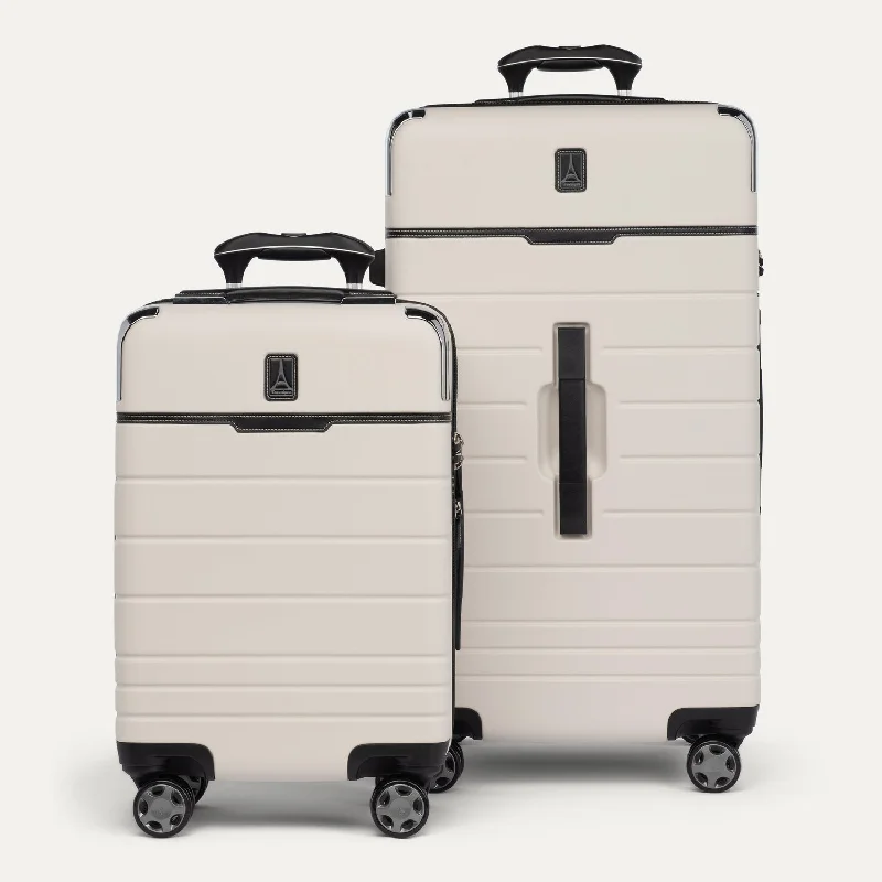 Lightweight spinner travel suitcase with 360-degree wheels for easy maneuveringTravelpro® x Travel + Leisure® Compact Carry-On / Large Check-In Trunk Set