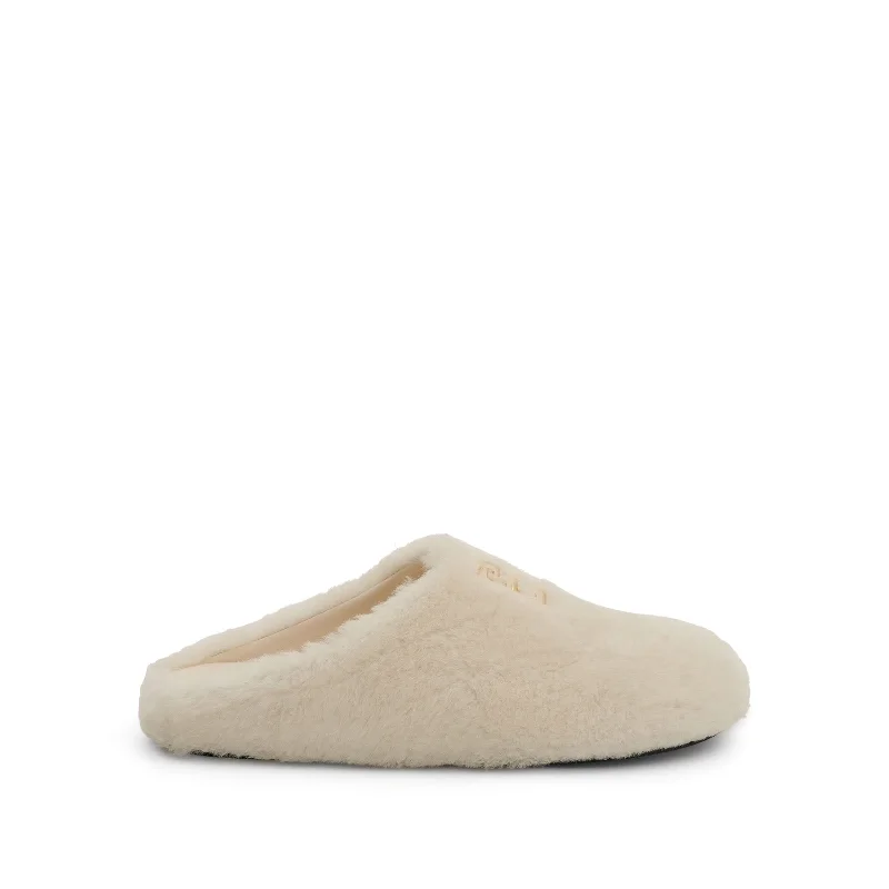 4G Shearling Slip On in Ivory