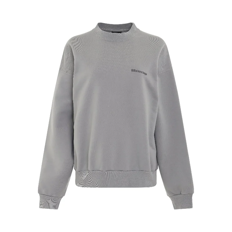 BB Corp Stonewash Regular Crewneck Sweater in Grey/Dark Grey