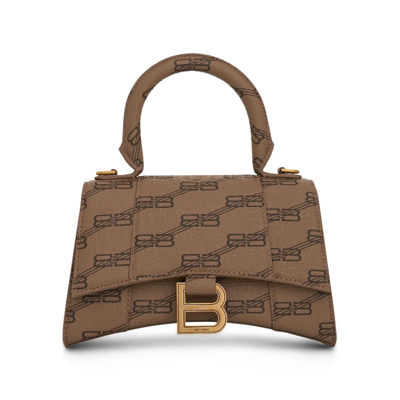 Hourglass XS BB Monogram Bag in Beige/Brown