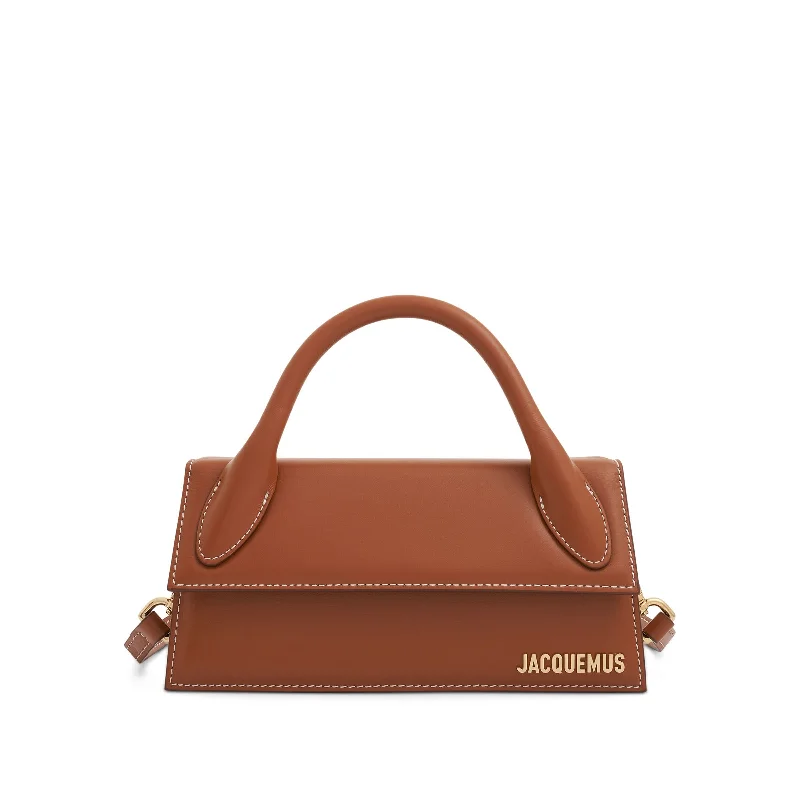 Le Chiquito Long Leather Bag in Light Brown