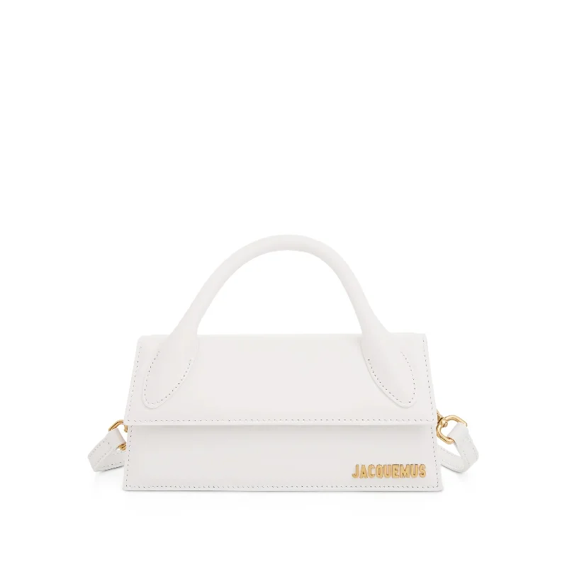 Le Chiquito Long Leather Bag in White