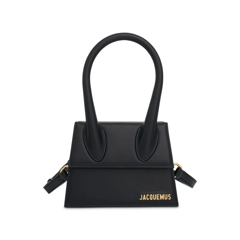 Le Chiquito Moyen Leather Bag in Black