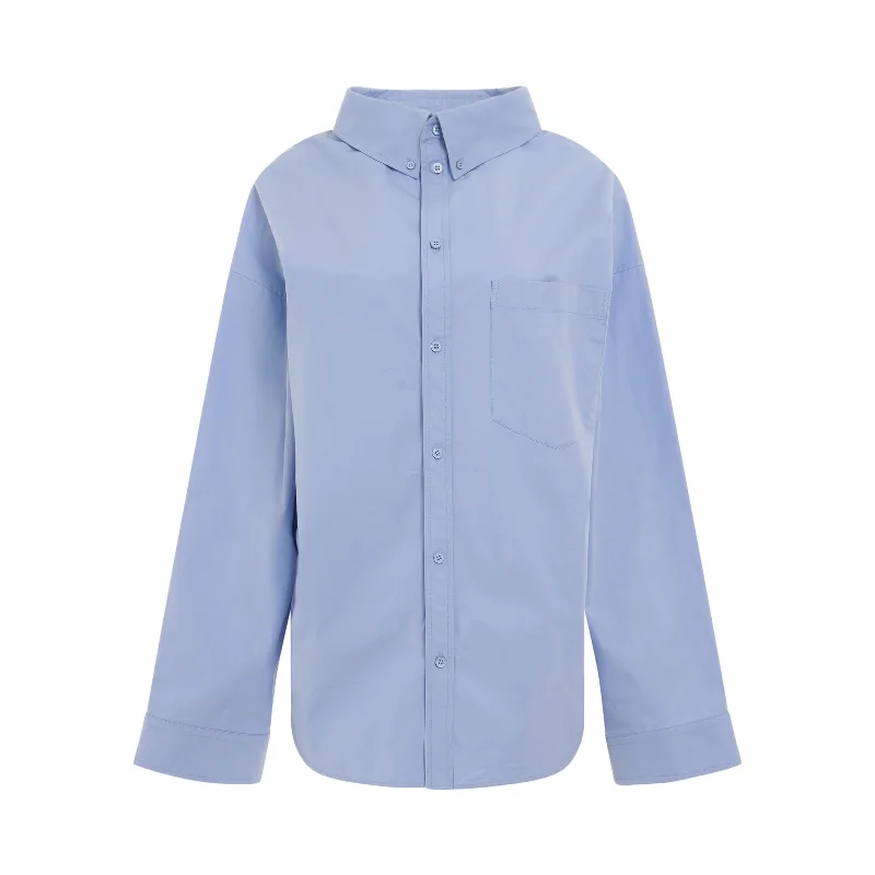 Swing Collar Shirt in Light Lavender