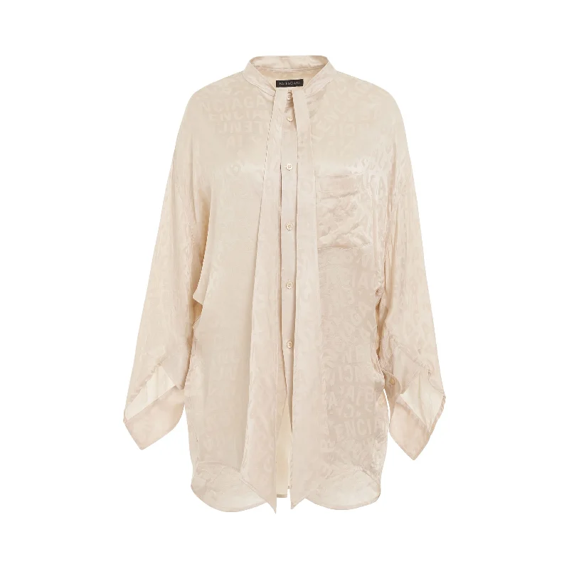 Twisted Swing Blouse in Dusty Ivory