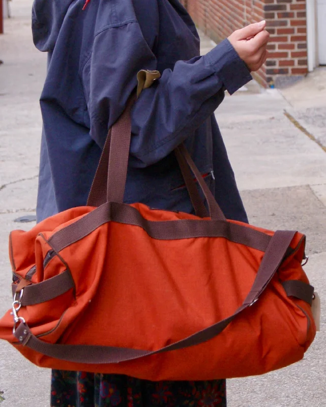 High - Quality Vegan Leather Duffel Bag in Burgundy for Ethical Fashion LoversAmerican Camper Duffle Bag [1980s]